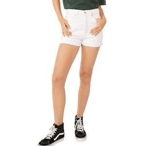 Free People Women's Lasso High Waist Denim Shorts in Optic - White 27